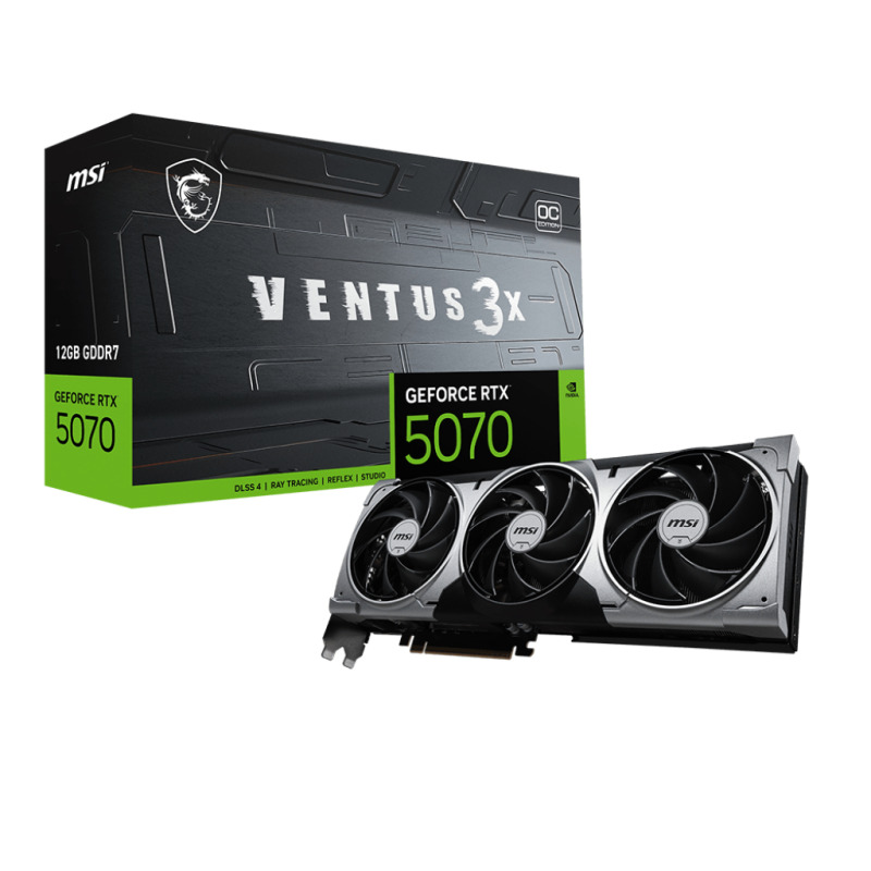 GPU MSI GEFORCE RTX 5070 12G VENTUS 3X OC 12GB GDDR7